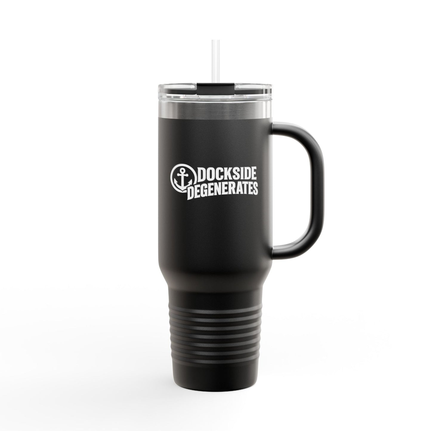 Dockside Degenerates 40oz Insulated Travel Mug - Built for long days, strong drinks, and questionable decisions.
